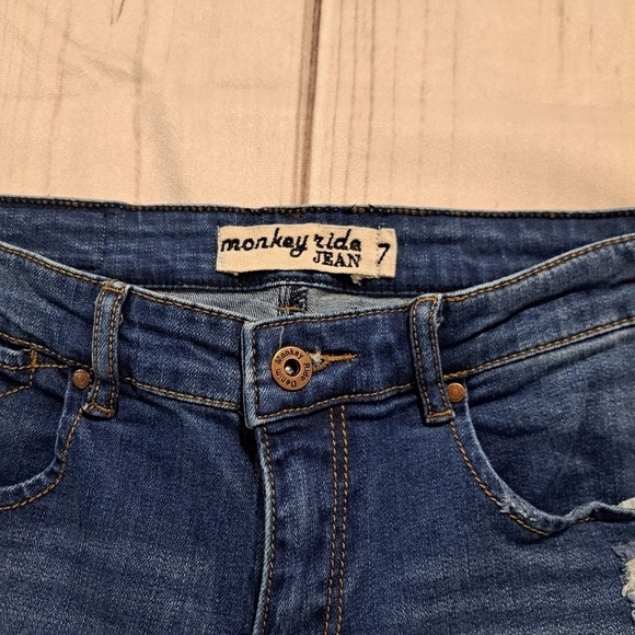 3 FOR 12 SALE Monkey Ride Distressed Jean Size 7 - Picture 3 of 11